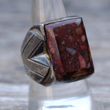 Vintage Sterling Red Jasper Ring 9.5
