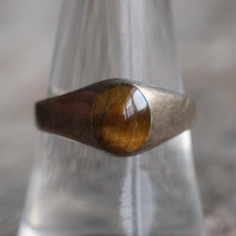 Vintage Sterling Tigers Eye Ring 8