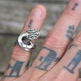 Vintage Sterling Silver Snake RIng 4