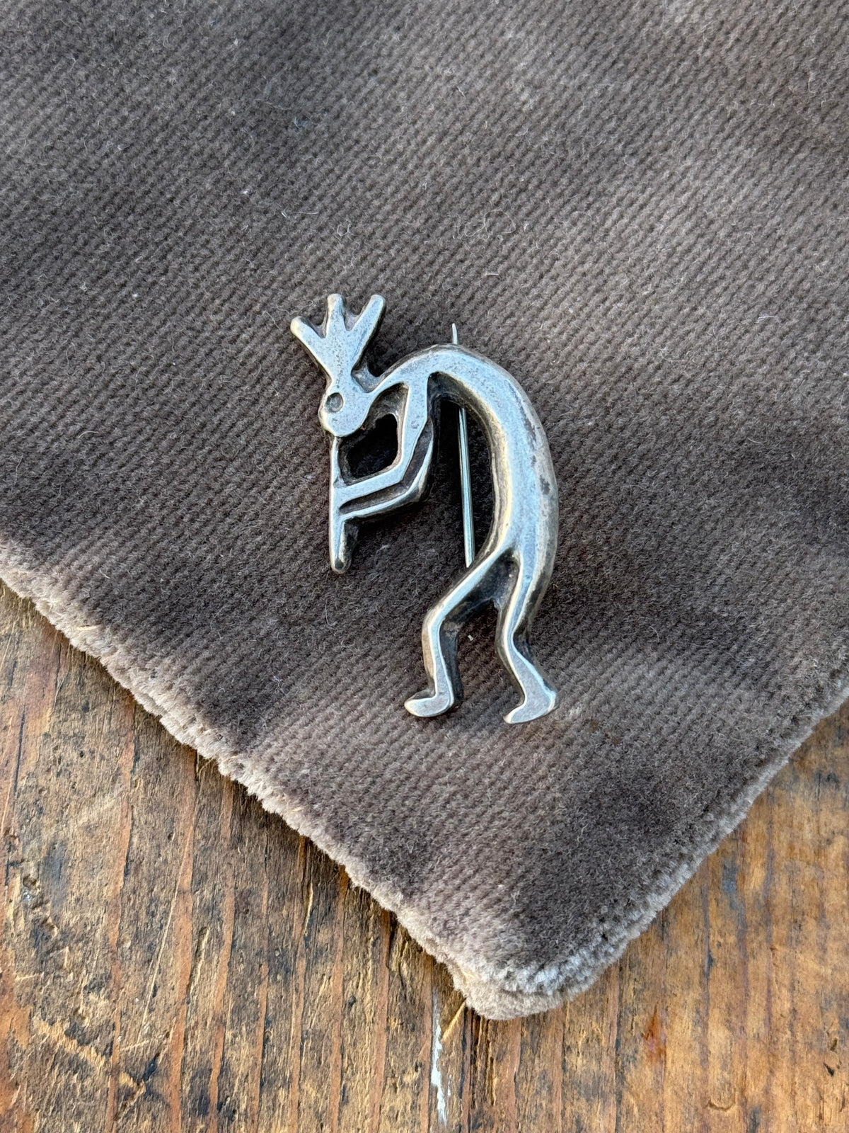 Vintage Sterling Silver Kokopelli Pin