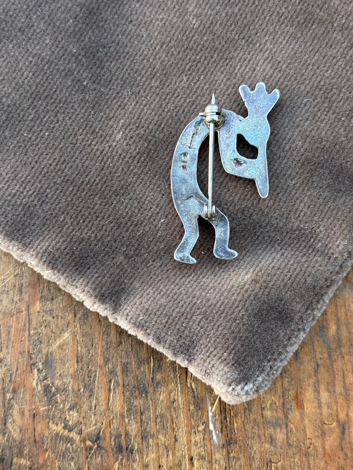 Vintage Sterling Silver Kokopelli Pin