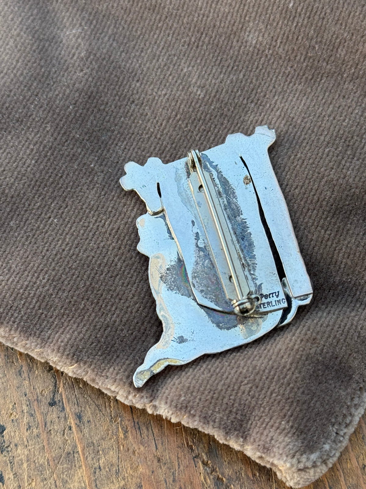 Vintage Sterling Silver Weaver Pin