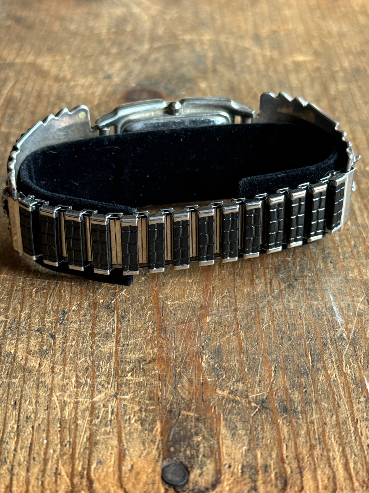 Vintage Sterling Silver Leaf & Fan Watch