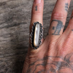 Vintage Sterling Mother Of Pearl Ring 5