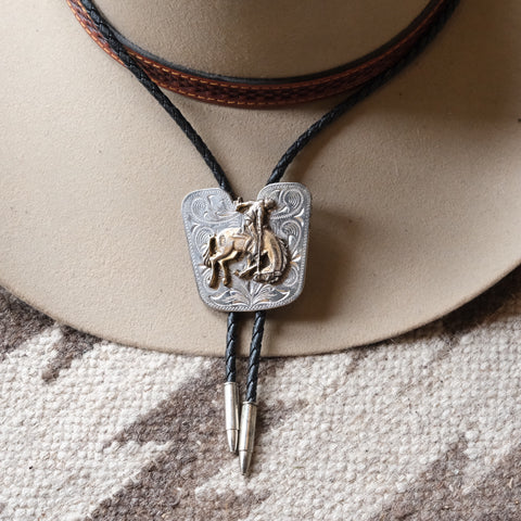 Vintage Bucking Bronco Bolo Tie