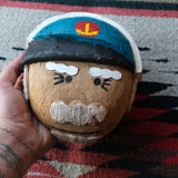 Vintage Carved Coconut Captain Mask