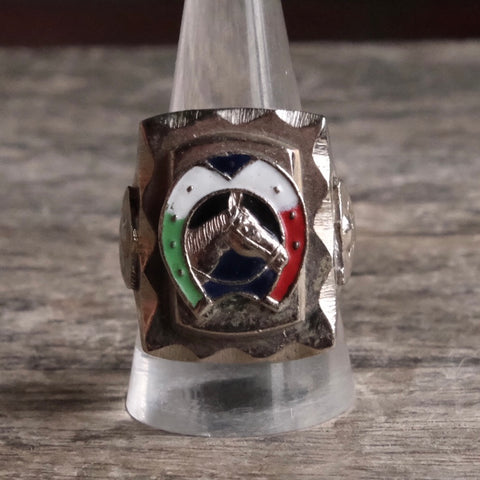 1940’s Lucky Horse Mexican Biker Souvenir Ring 9