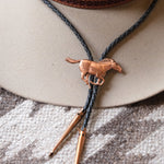 Vintage Copper Mustang Bolo Tie