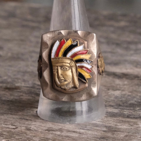 1940’s Chief Mexican Souvenir Ring 11.5
