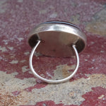 Vintage Sterling Brown Glass Ring 5
