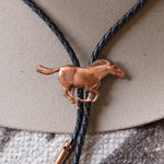 Vintage Copper Mustang Bolo Tie
