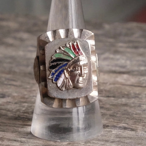 1940’s Chief Mexican Souvenir Ring 9.25