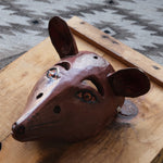 Vintage Mexican Wooden Mouse Mask