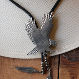 Vintage Eagle with Feather Tips Bolo Tie