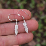 Vintage Sterling Silver Feather Earrings