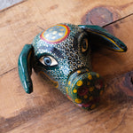 Vintage Mexican Wooden Pig Wall Hanging