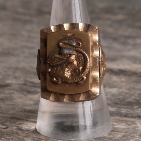 1940’s Lucky Dragon Souvenir Ring 9.5