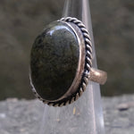 Vintage Sterling Serpentine Roper Ring 4.25