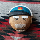 Vintage Carved Coconut Captain Mask