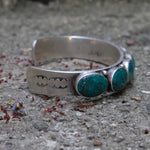 Incredible Vintage Sterling 7-Stone Turquoise Cuff
