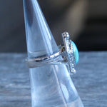 Vintage Sterling Turquoise Ring 4.5
