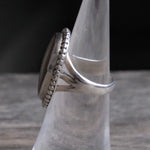 Vintage Sterling Agate Roper Ring 5.5