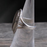 Vintage Sterling Agate Roper Ring 5.5
