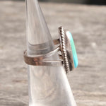 Vintage Sterling Turquoise Roper Ring 3