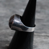 Vintage Sterling Agate Ring 6.25