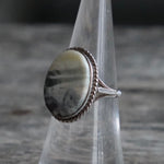 Vintage Sterling Jasper Roper Ring 6.5