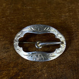 Vintage Sterling Plated Etched Buckle Pin