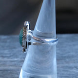 Vintage Sterling Turquoise Ring 4.5