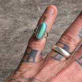 Vintage Sterling Turquoise Roper Ring 3