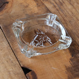 Vintage Glass Horse Ashtray