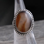 Vintage Sterling Agate Roper Ring 5.5