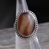 Vintage Sterling Agate Roper Ring 5.5