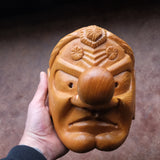 Antique Wooden Japanese Tengu Mask
